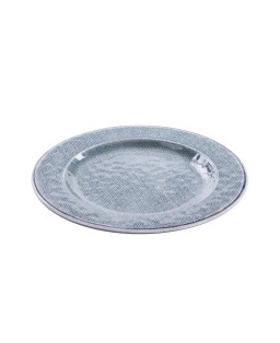 Assiette décor laine tressée antidérapante en mélamine - Gris 813003.03 PROVIDOM 54